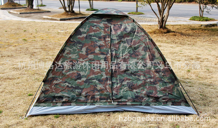 【辛野戶外 野營帳蓬3-4人單層迷彩帳篷 軍用帳篷 多人帳篷】價格,廠家,圖片,野營帳篷,杭州博格達旅游休閑用品-